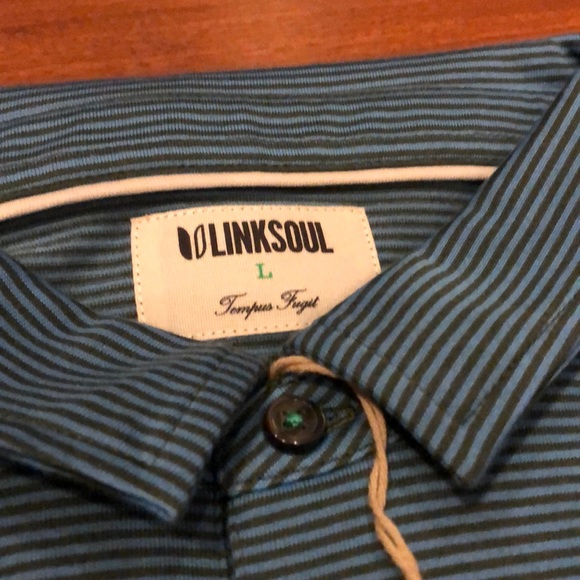 Linksoul Other - Linksoul Golf Polo Large NWT $72 Blue / Green